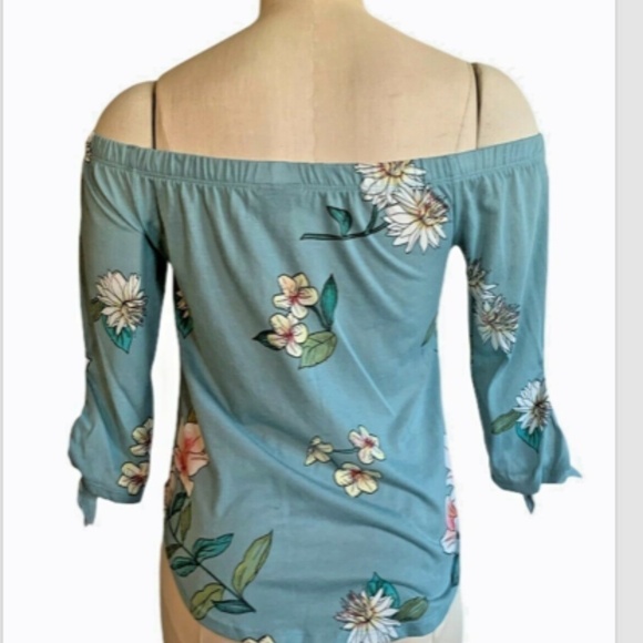 Rue 21 Top Juniors Sz XS Peasant Boho Floral #220H - Picture 8 of 8